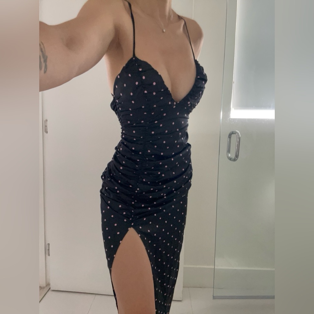 For love and lemons polka midi dress